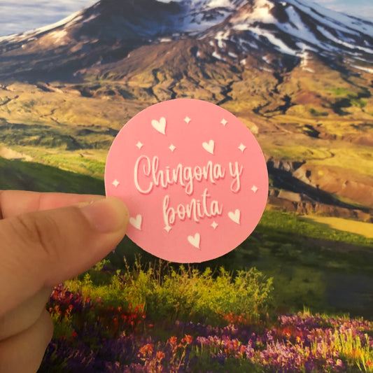 Chingona y bonita sticker