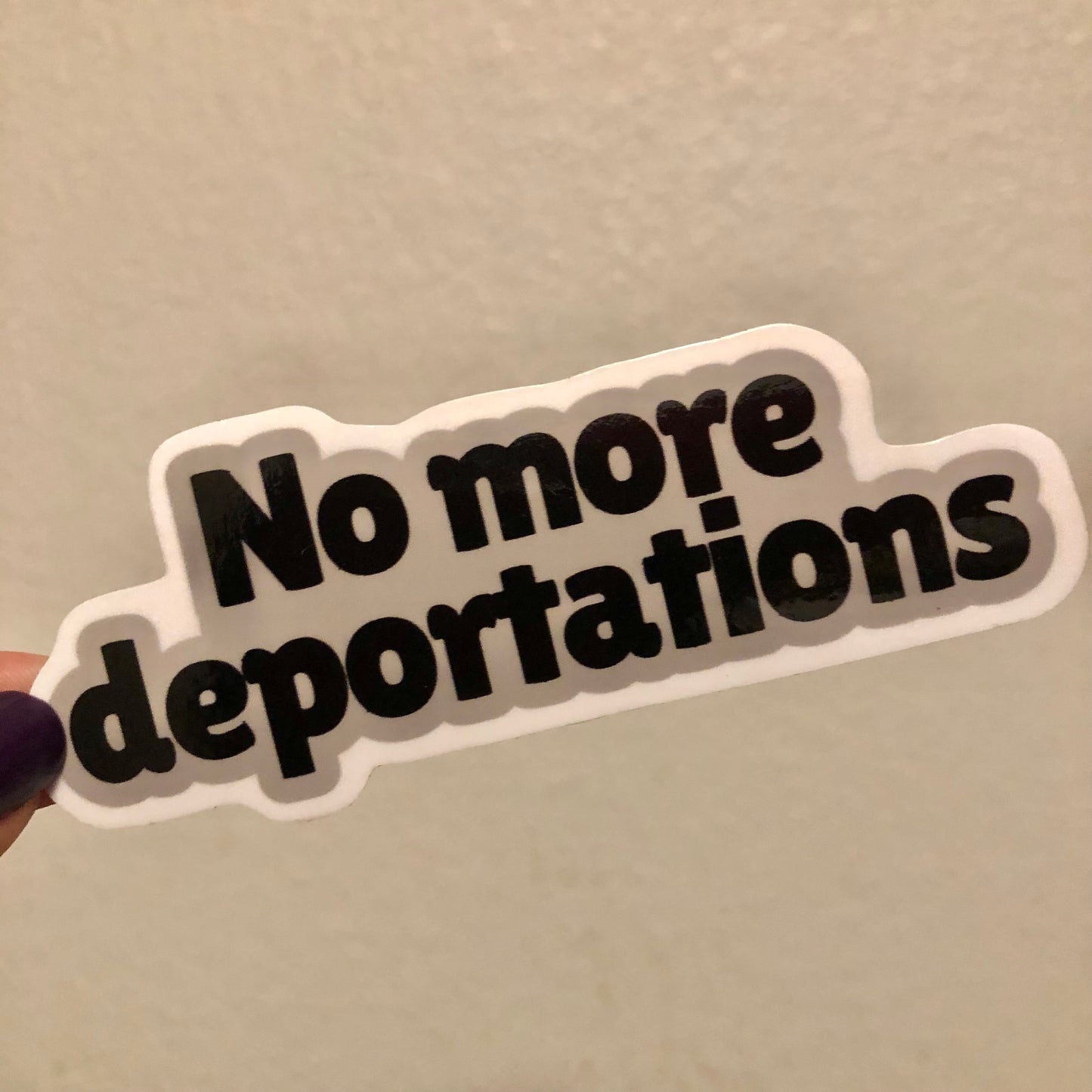 No more deportations sticker