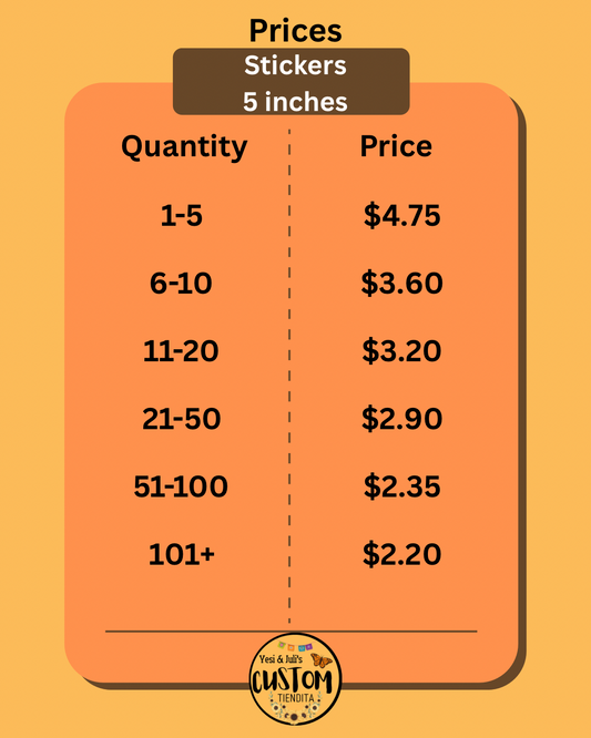 Custom Vinyl Stickers – 5 Inches