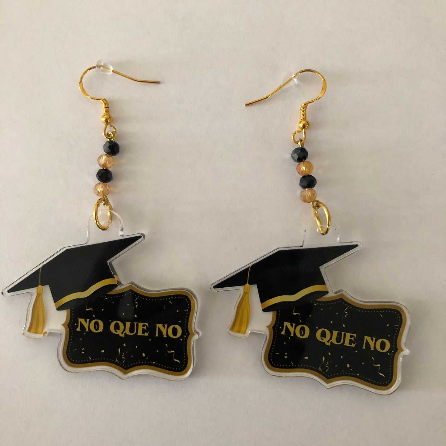 Class of 2025 No Que No Graduate earrings