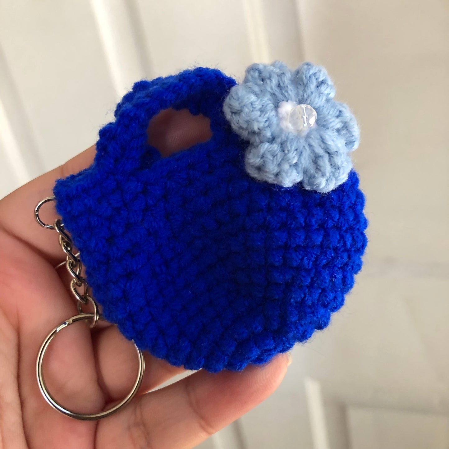 Crochet handbag keychain