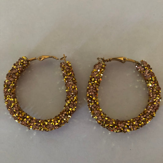 Beaded hoop earrings
