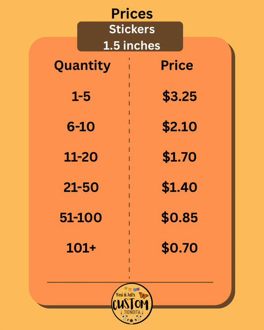 Custom Vinyl Stickers – 1.5 Inches