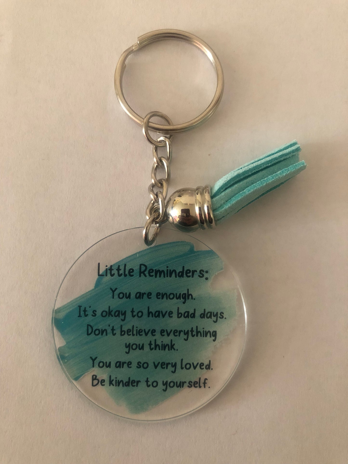 Mental health reminders keychain