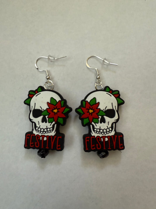 Día De Muertos Skull Calavera Earrings
