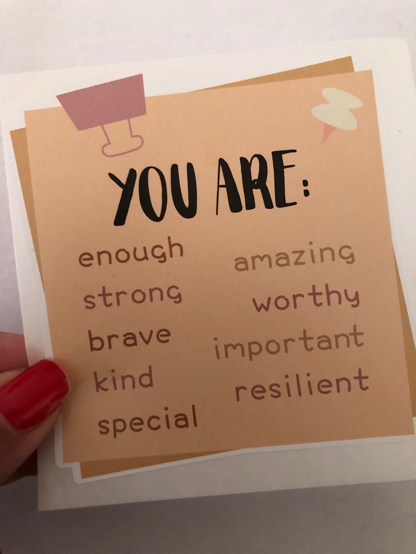 Positive affirmation sticker