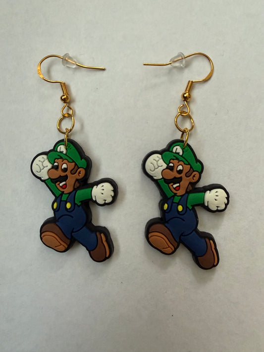 Super Mario Bros Luigi earrings