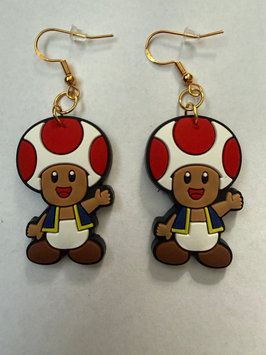 Super Mario Bros Mushroom earrings