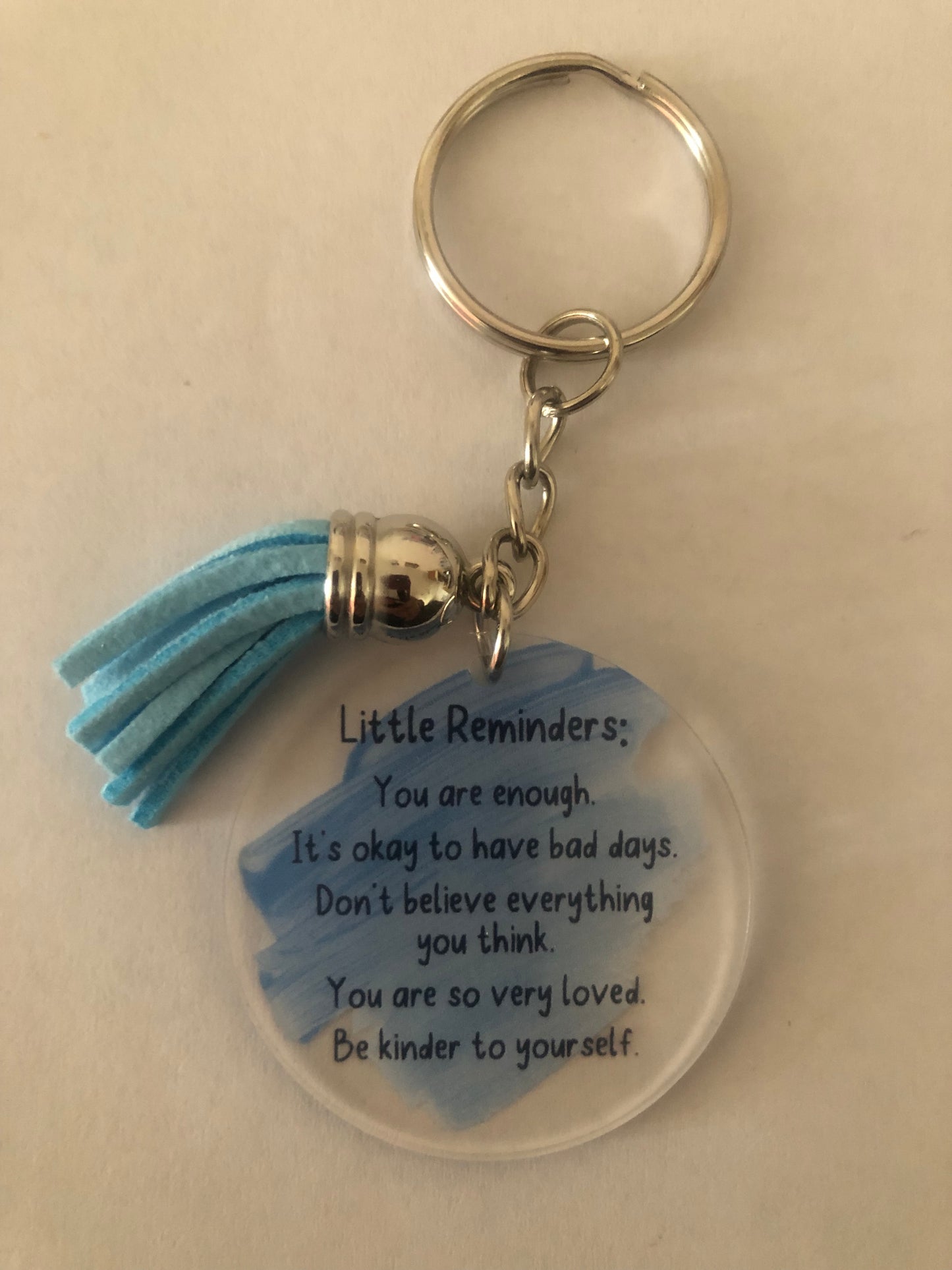 Mental health reminders keychain