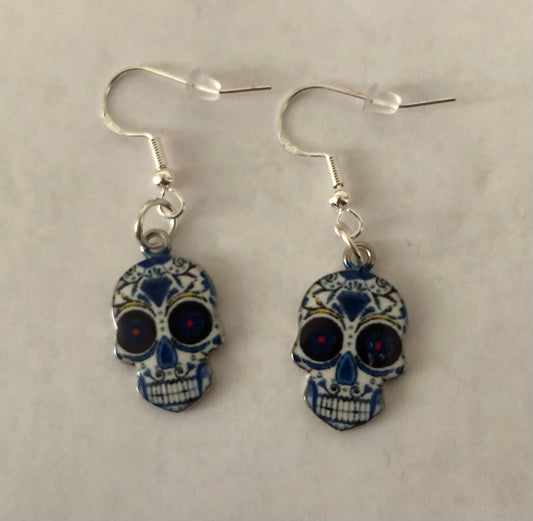 Día De Muertos Skull Calavera Earrings