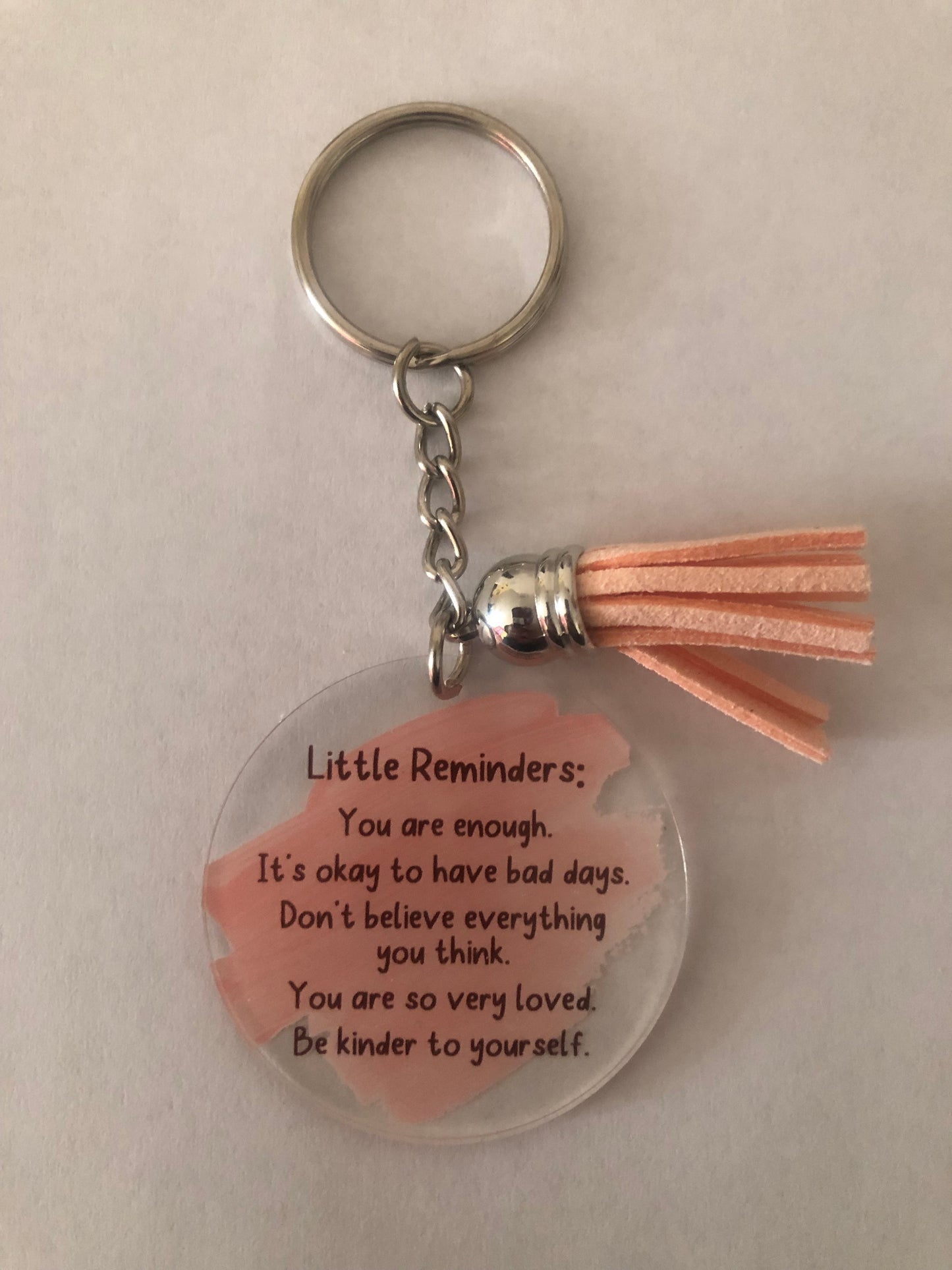 Mental health reminders keychain