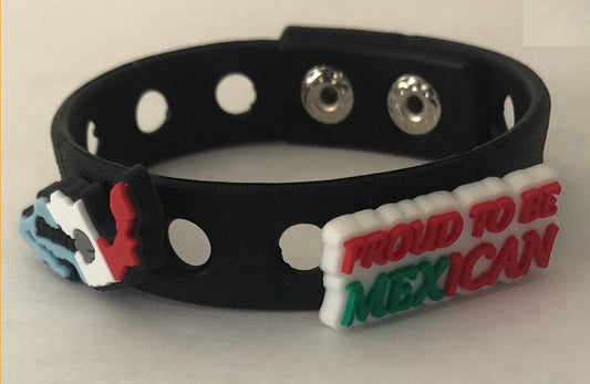 Proud to be Mexican shoe charm bracelet | Latino, Mexican, and Chicano charms