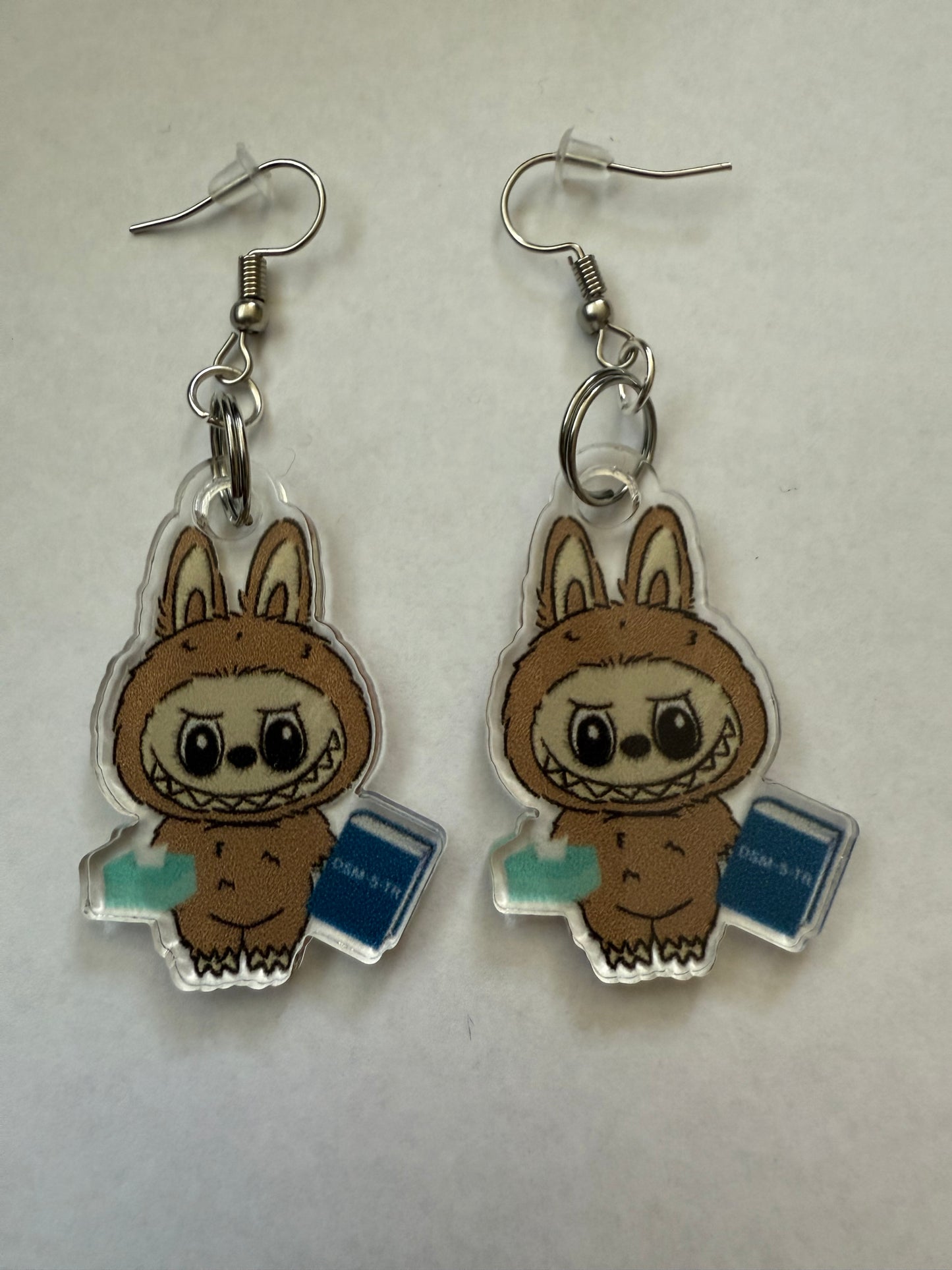 Labubu therapist earrings