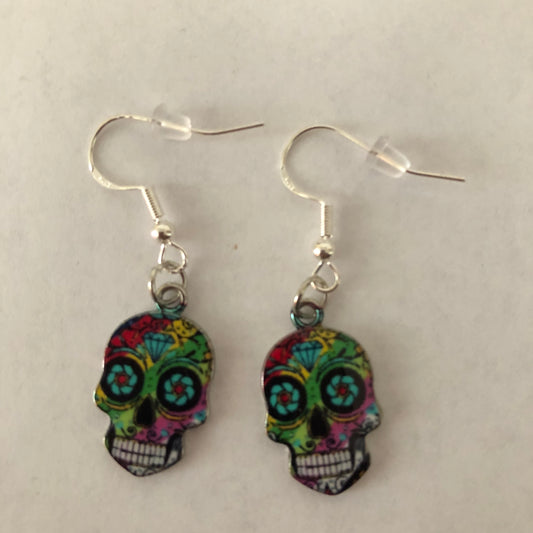 Día De Muertos Skull Calavera Earrings