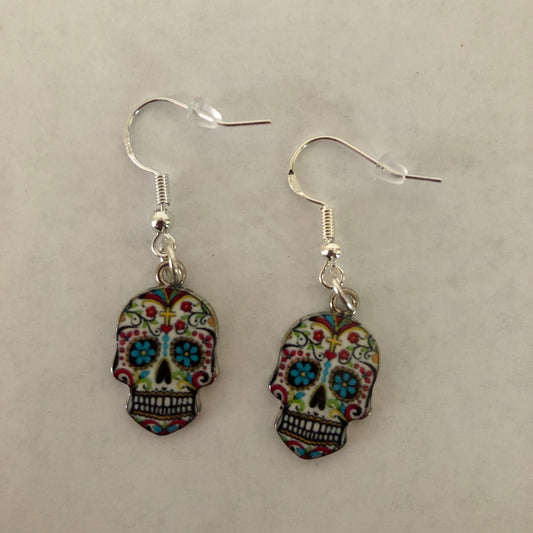 Día De Muertos Skull Calavera Earrings