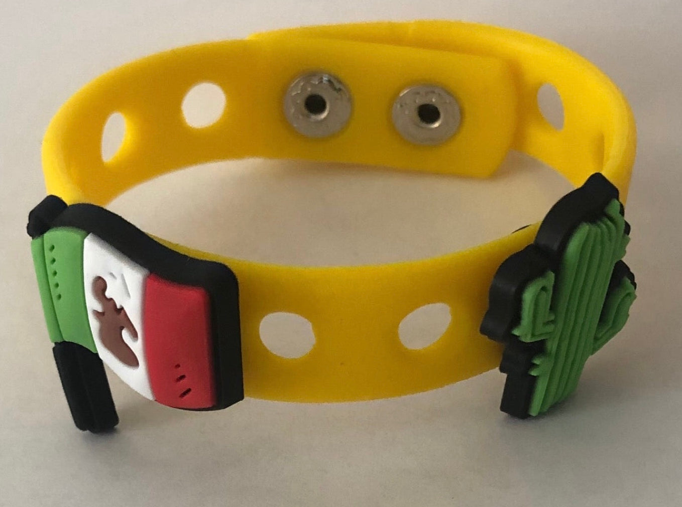 Mexican flag & Cactus shoe charm bracelet | Latino, Mexican, and Chicano charms