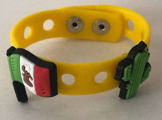 Mexican flag & Cactus shoe charm bracelet | Latino, Mexican, and Chicano charms