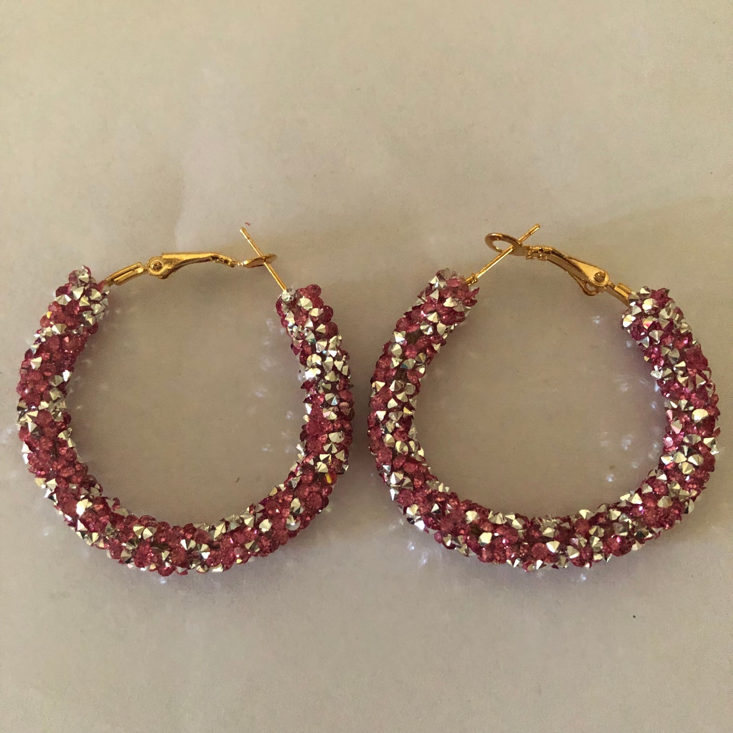 Beaded hoop earrings