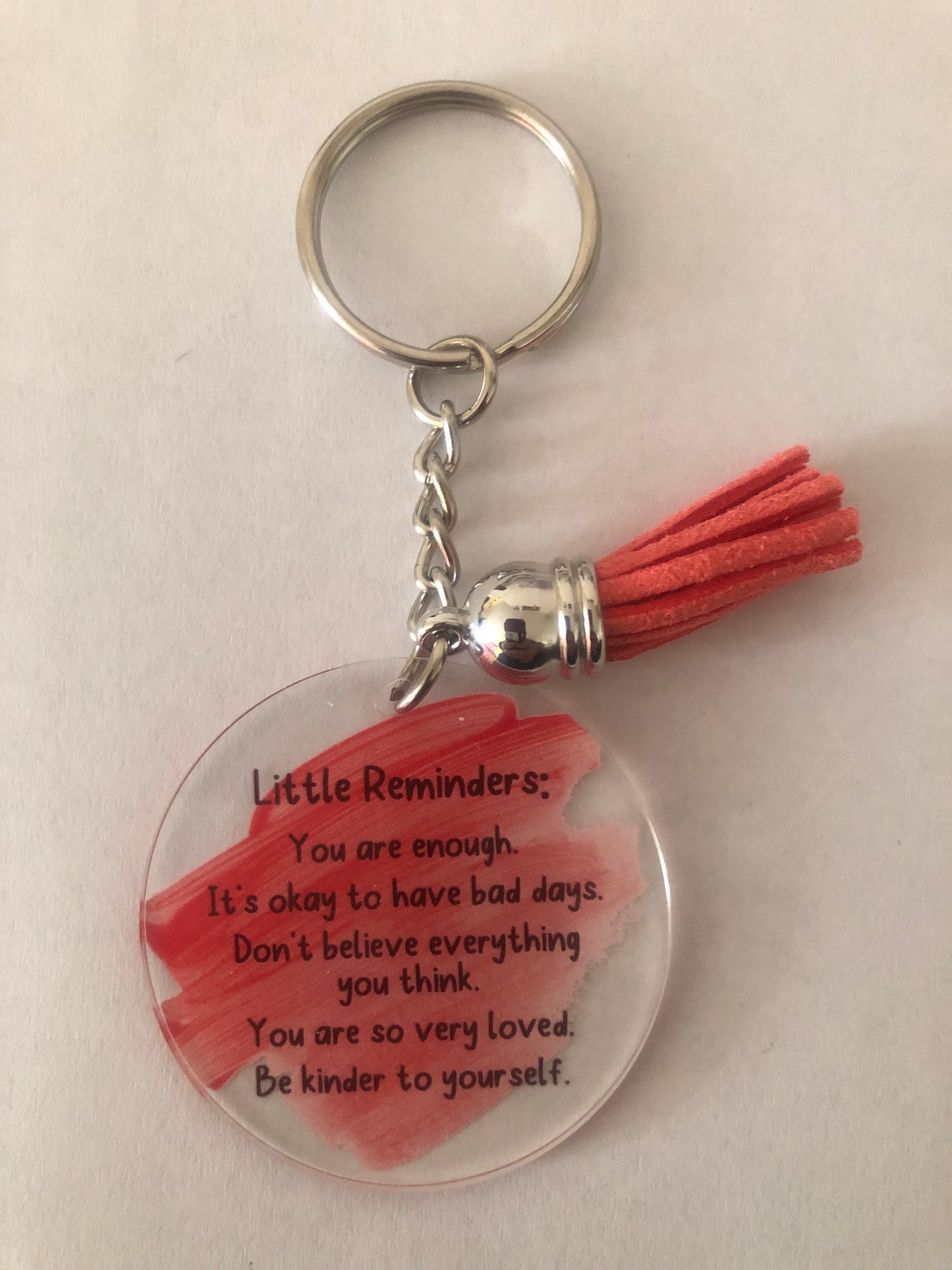 Mental health reminders keychain