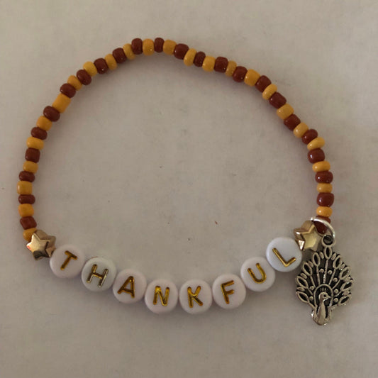 Thanksgiving Thankful bracelet