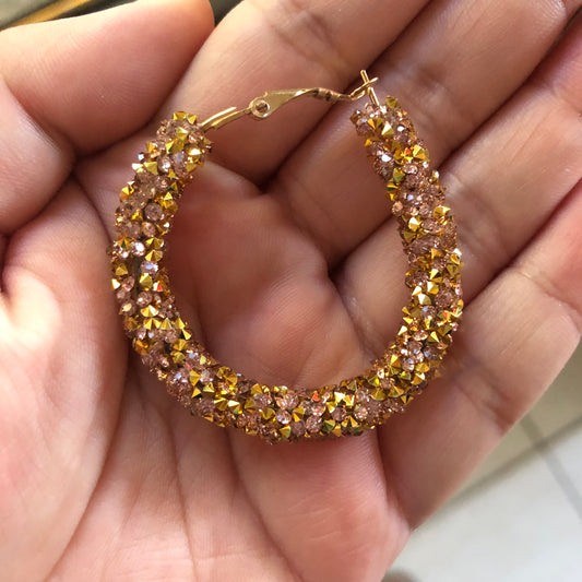 Beaded hoop earrings