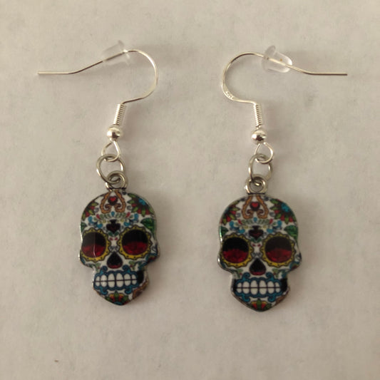 Día De Muertos Skull Calavera Earrings