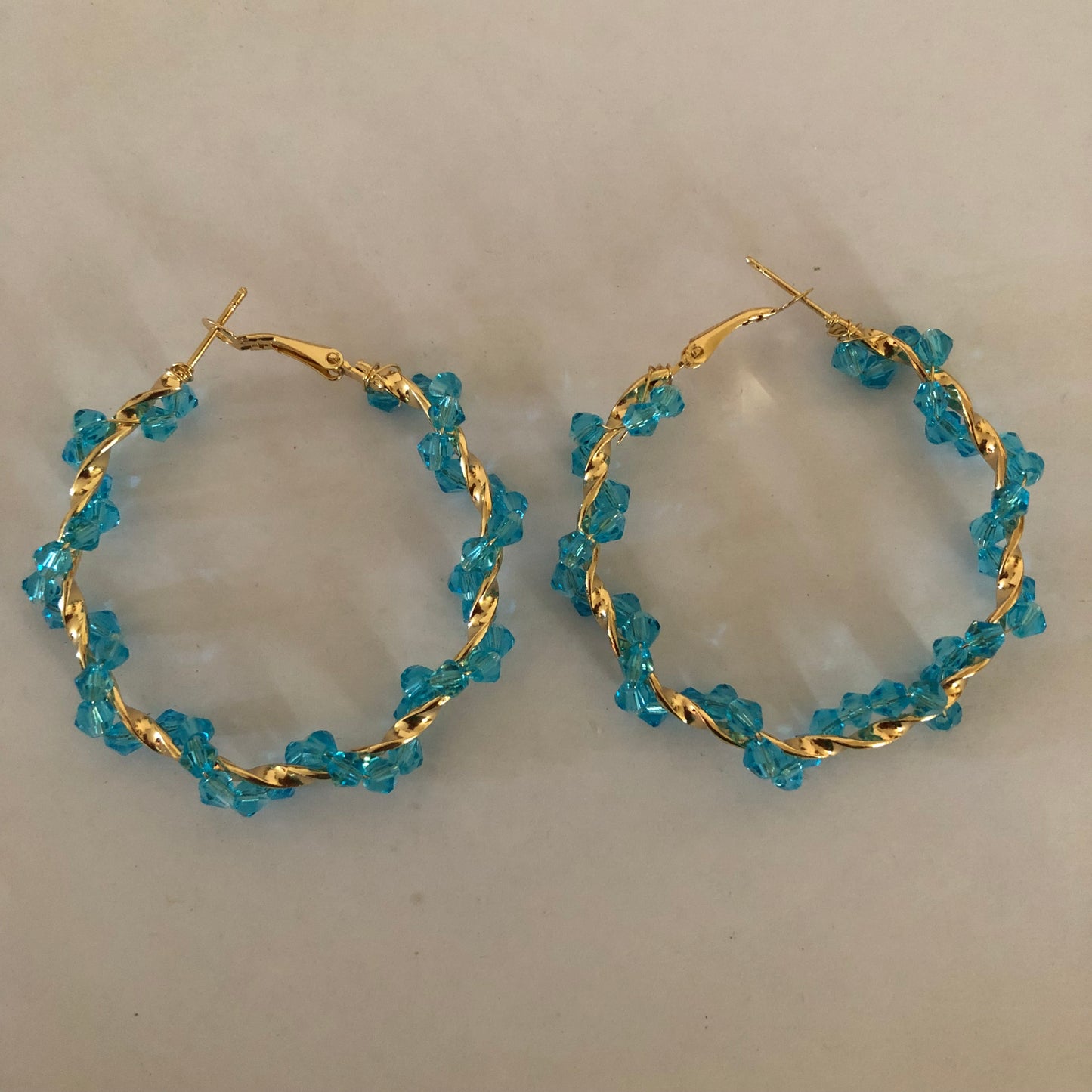 Beaded hoop earrings