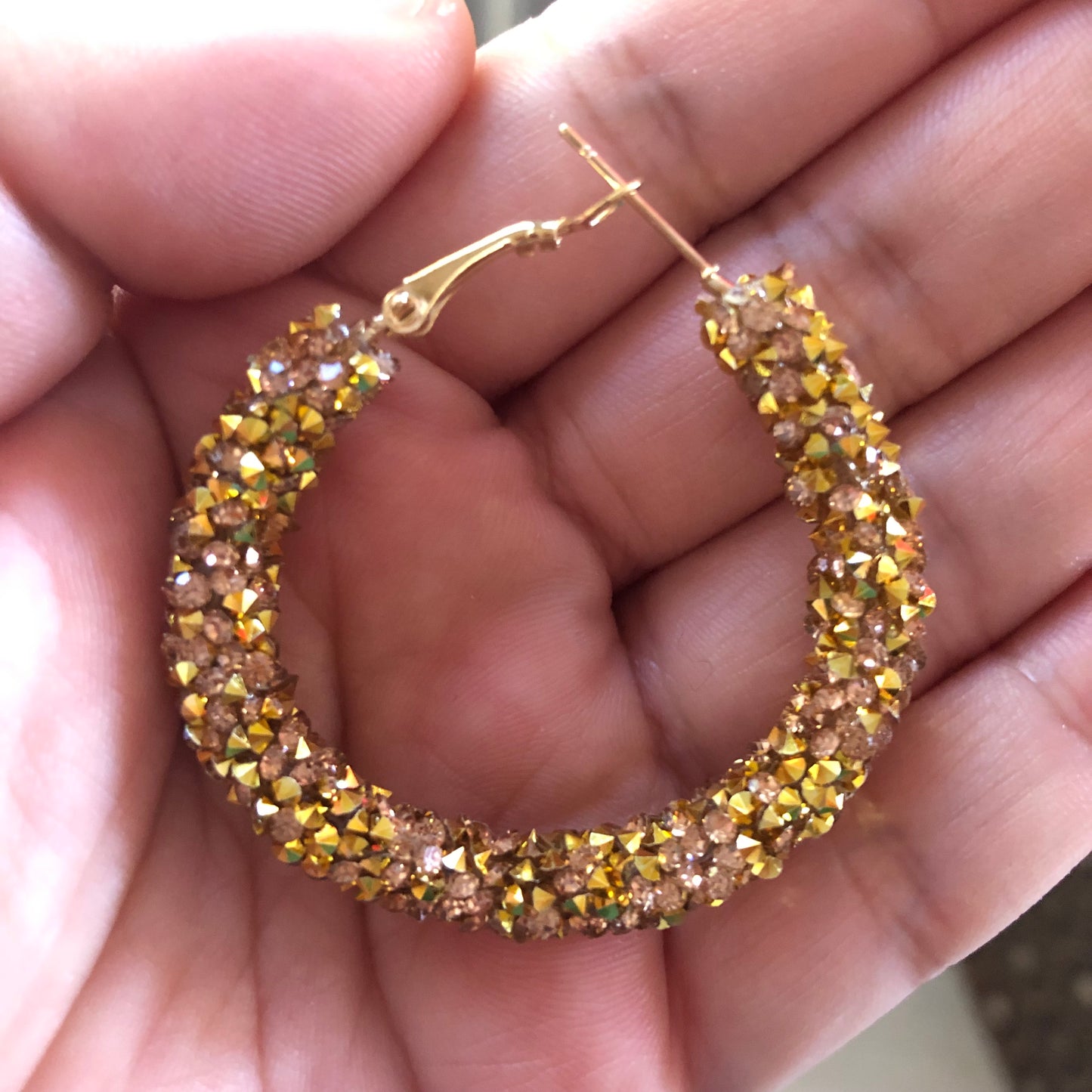 Beaded hoop earrings