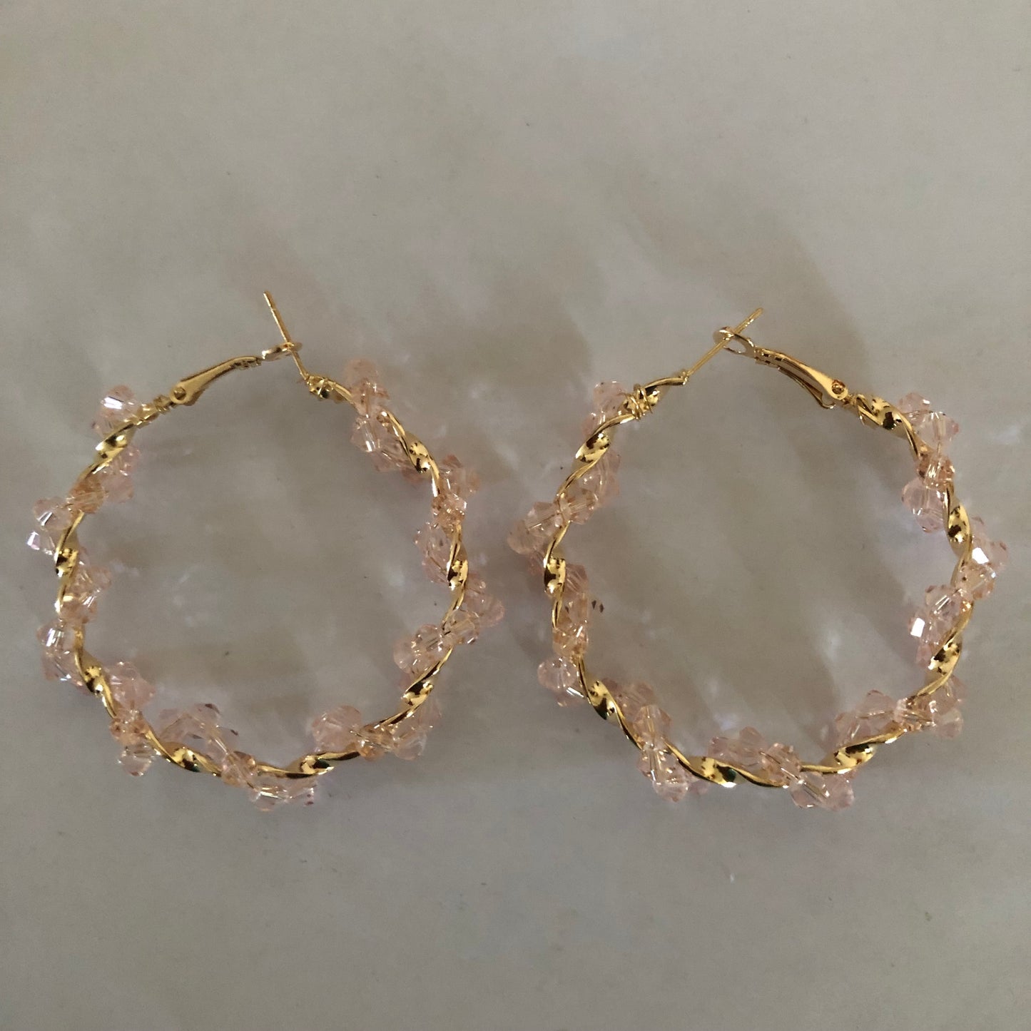 Beaded hoop earrings