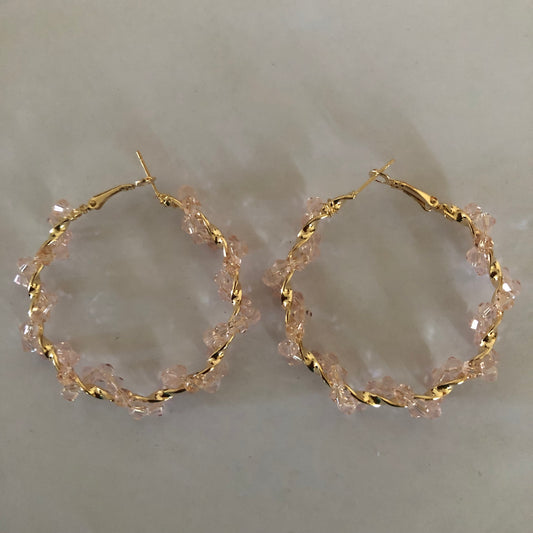 Beaded hoop earrings