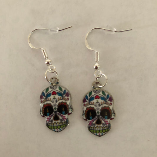 Día De Muertos Skull Calavera Earrings