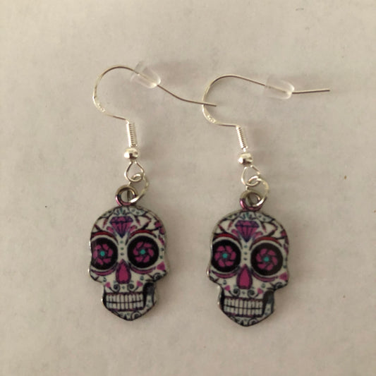 Día De Muertos Skull Calavera Earrings