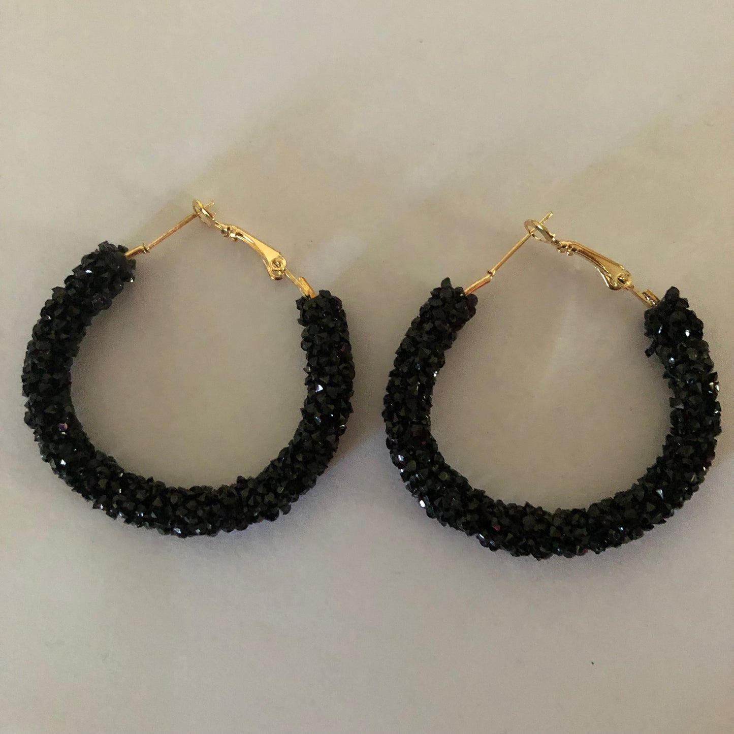 Beaded hoop earrings