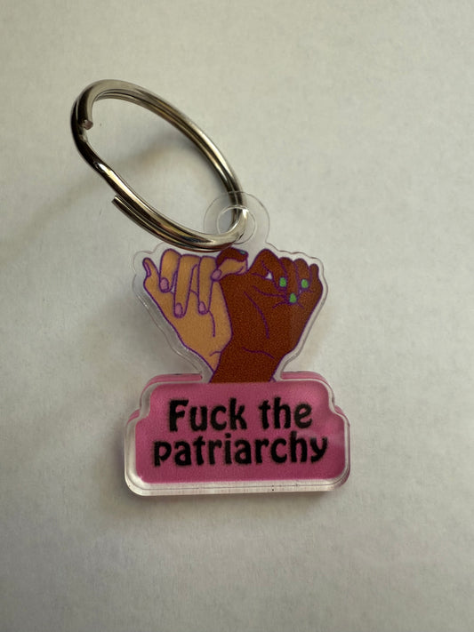 Fuck the patriarchy keychain
