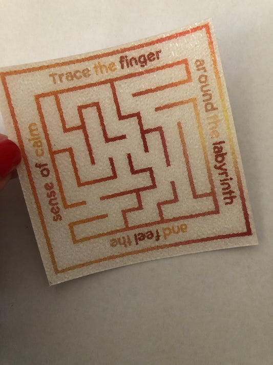 Labyrinth breathing sensory sticker for anxiety relief