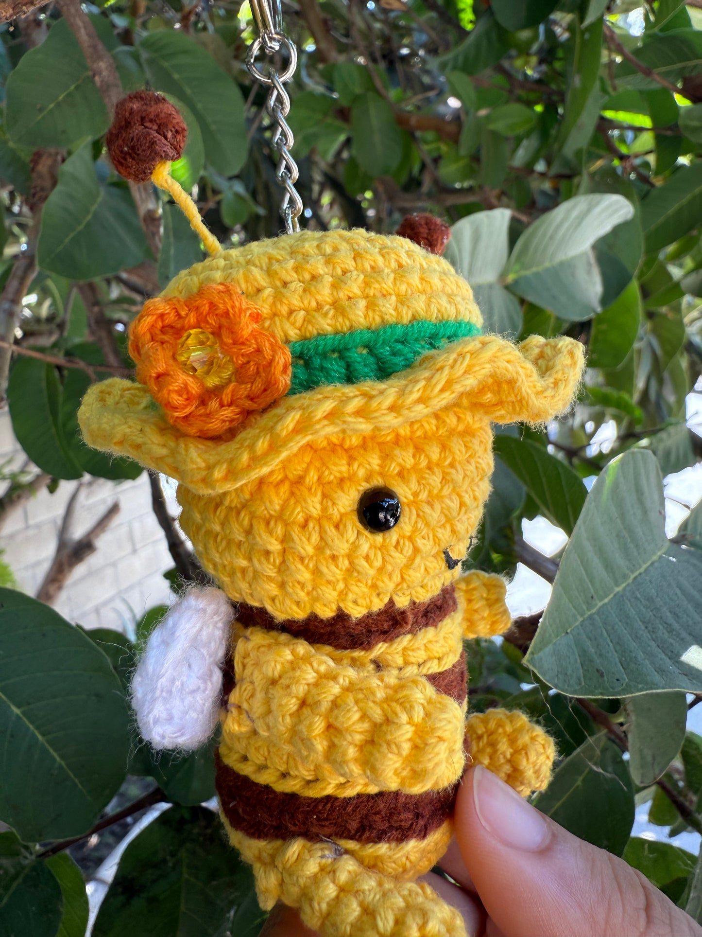 Crochet Bee keychain
