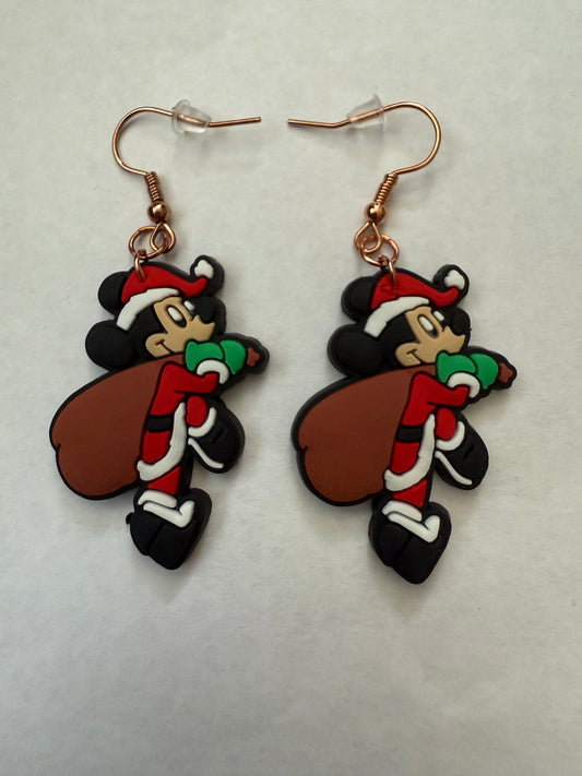 Christmas Mickey Mouse earrings