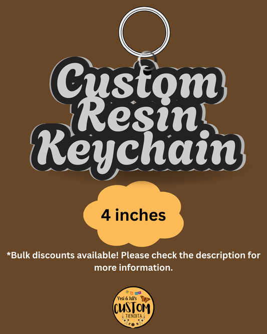 Custom Resin Keychains – 4 Inches