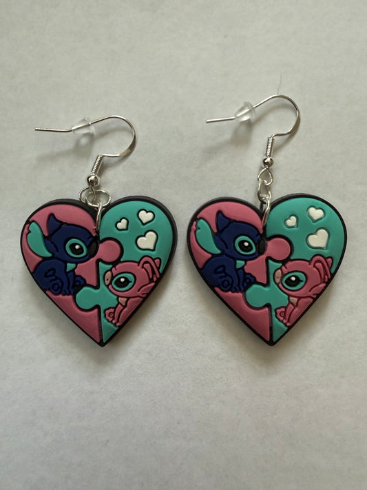 Stitch and Angel earrings
