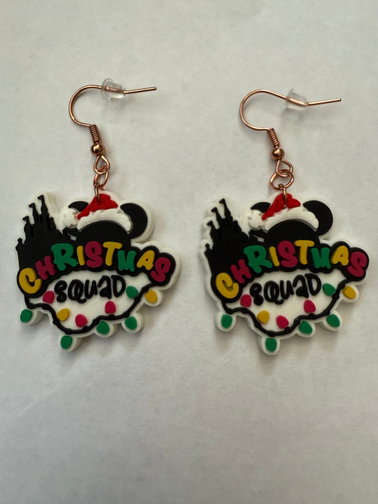 Christmas Mickey Mouse earrings