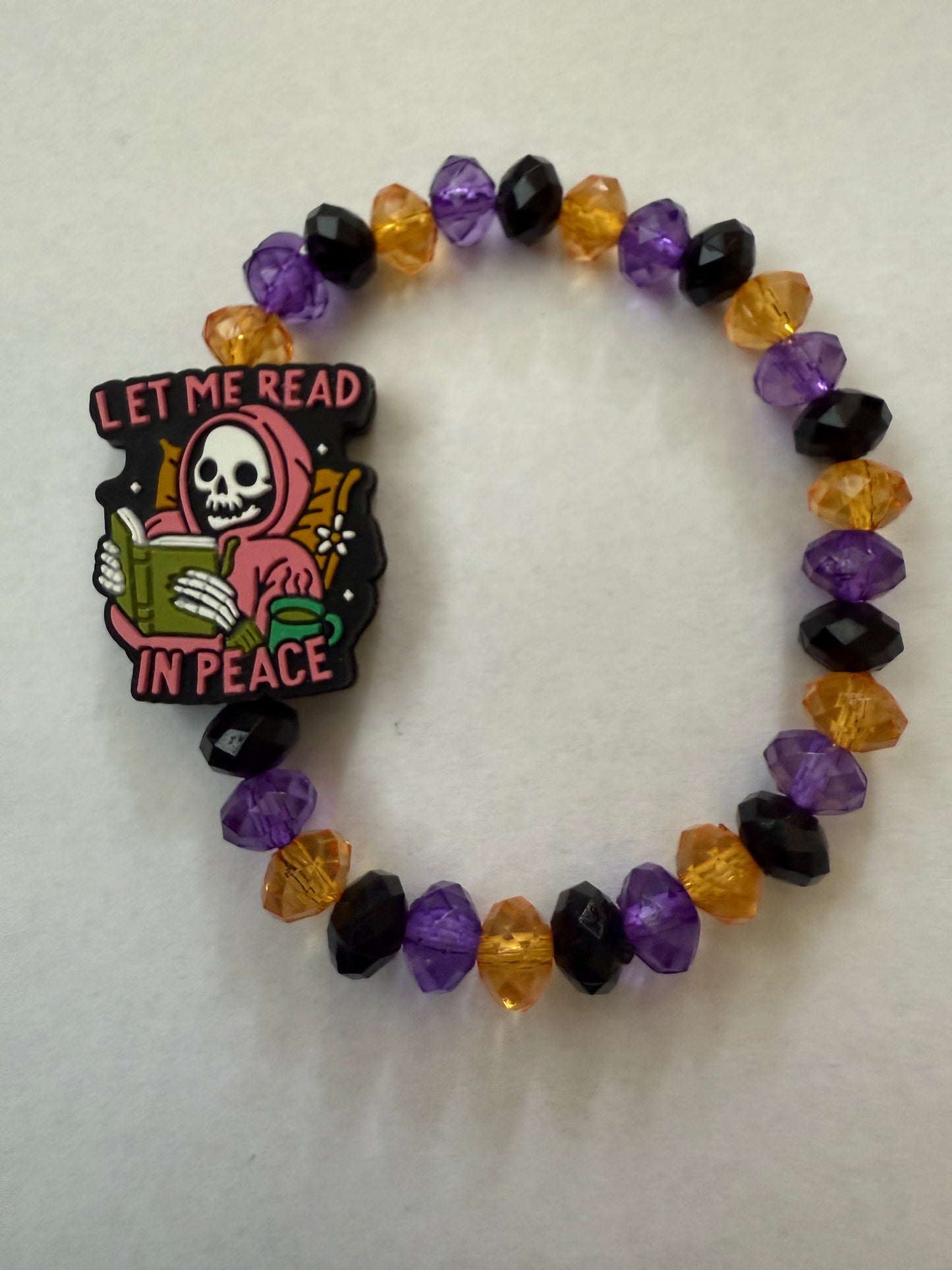 Halloween Let me read in peace Bracelet
