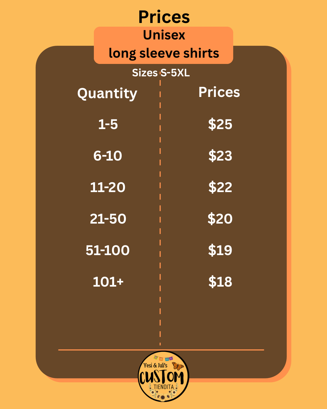 Custom Unisex Long Sleeve Shirts Sizes S-5XL with DTF Transfers