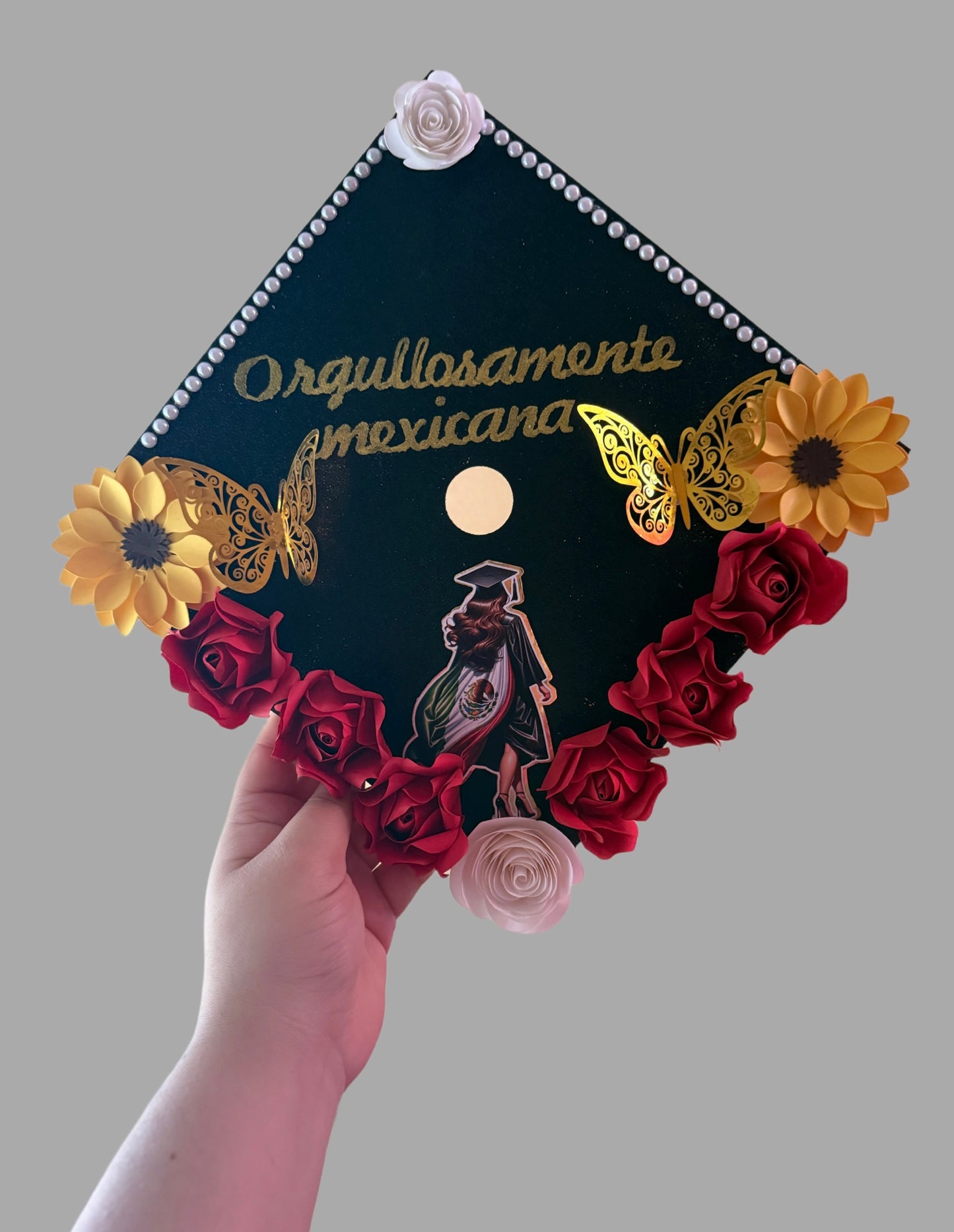 Class of 2026 Graduation Orgullosamente mexicana cap topper