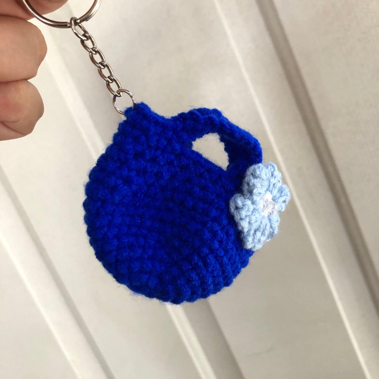 Crochet handbag keychain