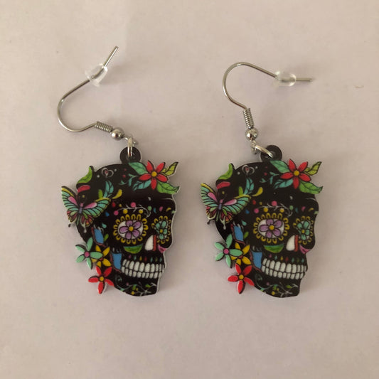 Día De Muertos Skull Calavera Earrings