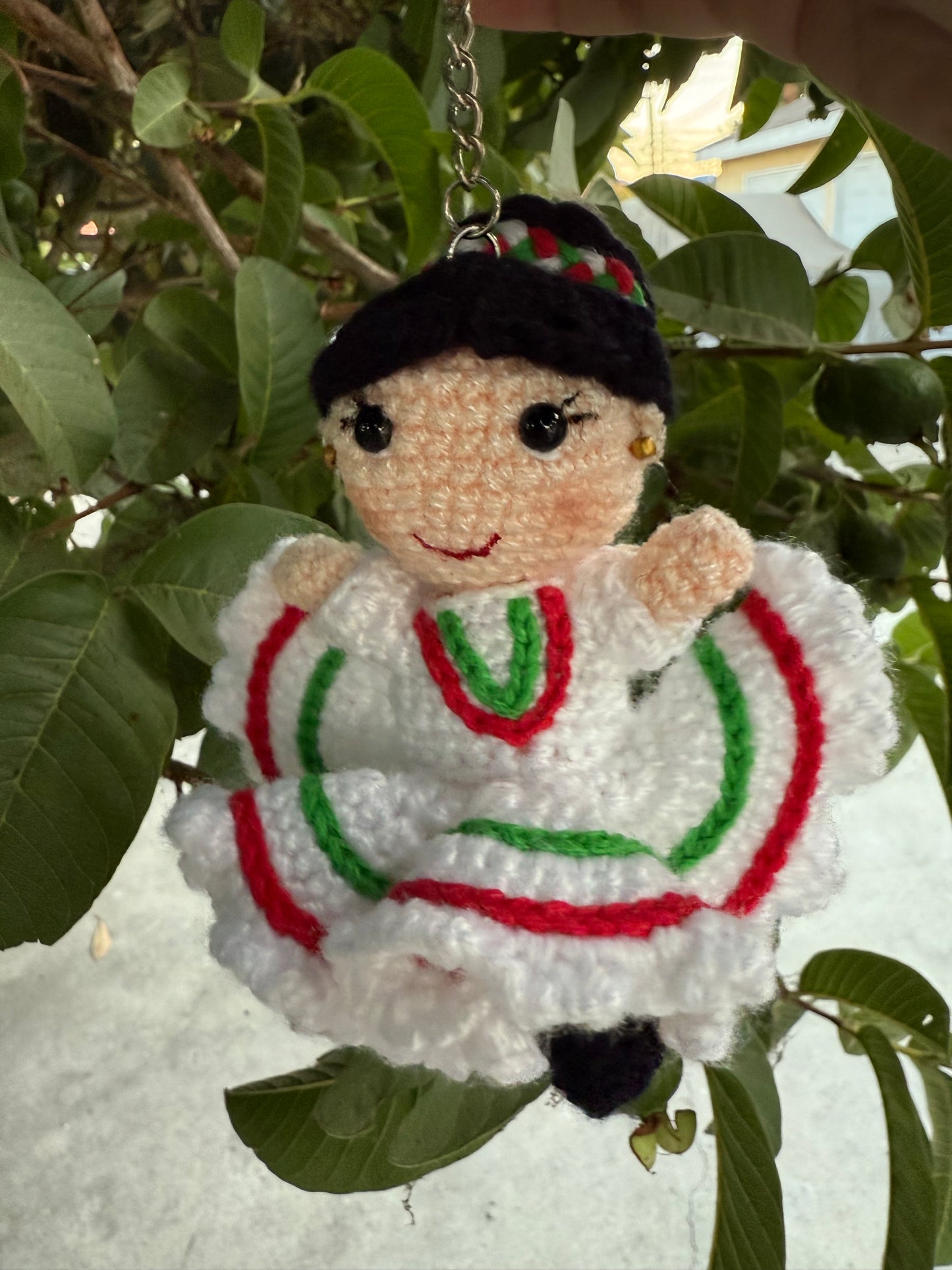 Mexican Muñeca Crochet Keychain
