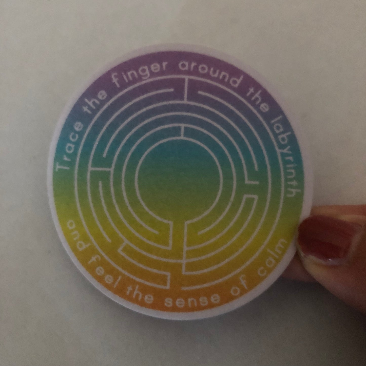 Sensory sticker for anxiety relief