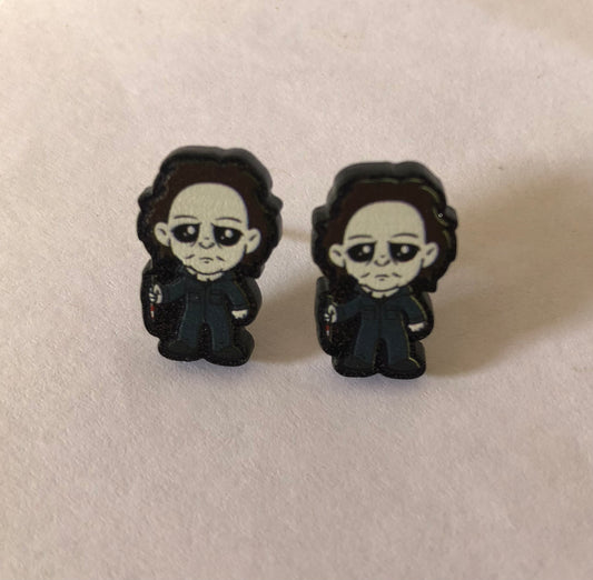 Halloween Michael Myers Spooky Mini Stud Earrings