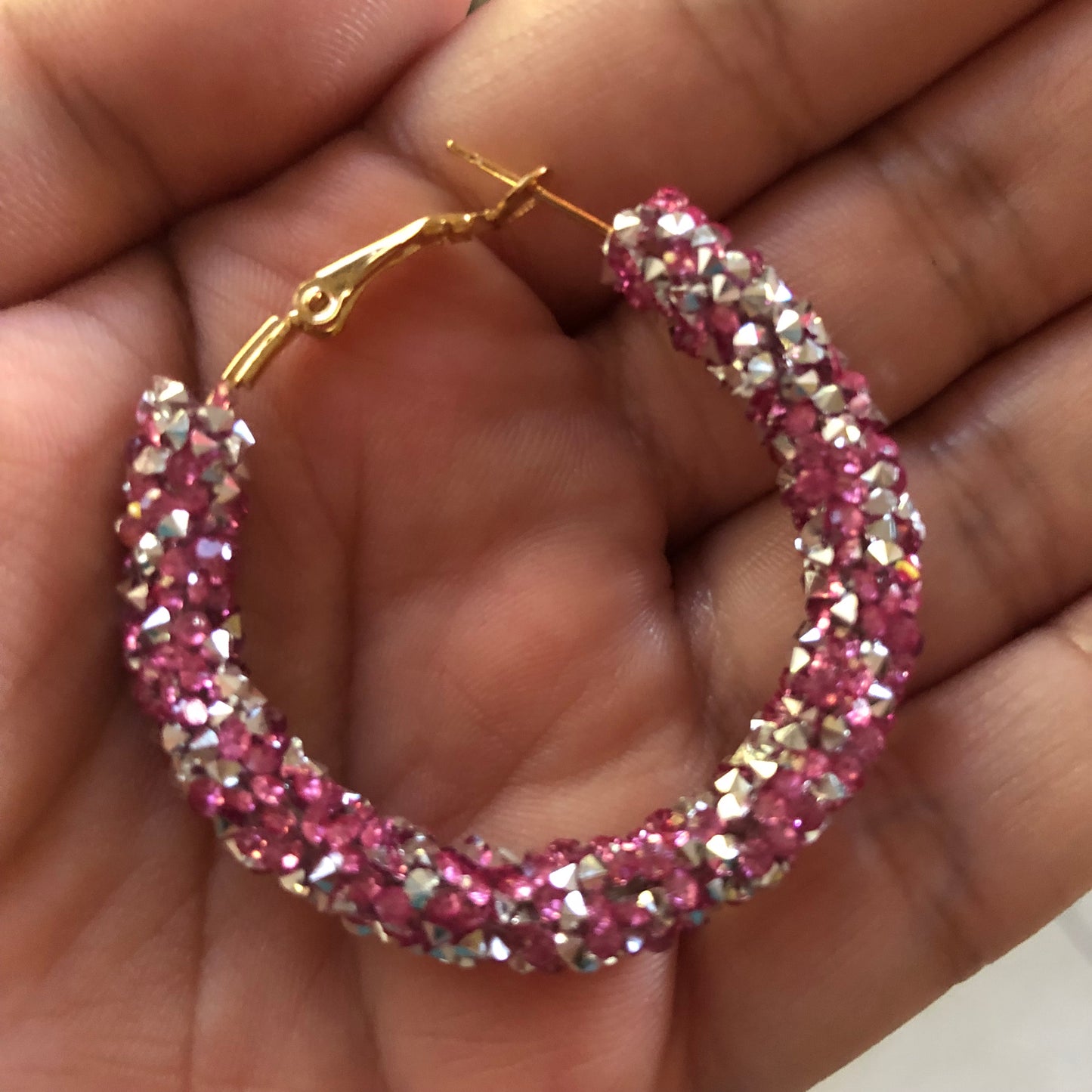 Beaded hoop earrings