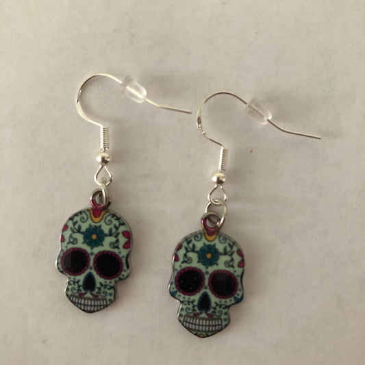 Día De Muertos Skull Calavera Earrings